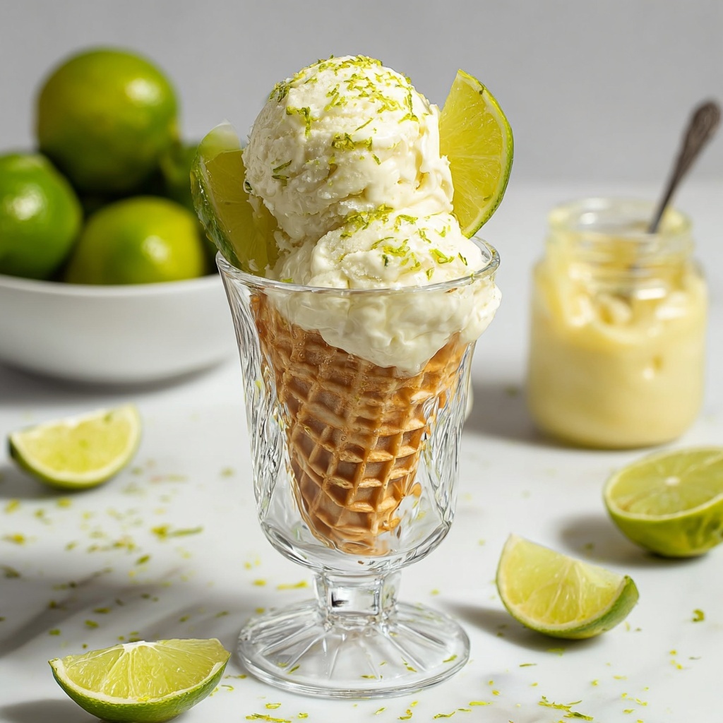 No-Churn Vegan Lime Ice Cream Recipe - Recipe Image