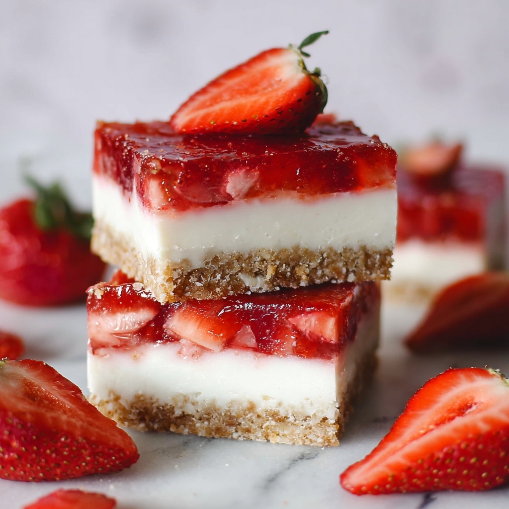 Gluten-Free Strawberry Cheesecake Bars Recipe - Recipe Image