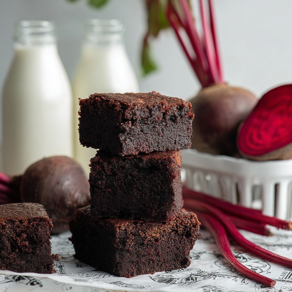Fudgy Gluten-Free Vegan Beetroot Brownies Recipe - Recipe Image