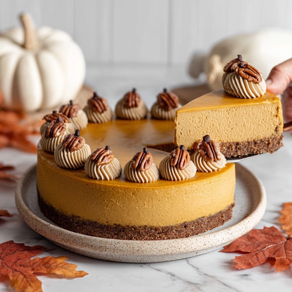 No Bake Vegan Pumpkin Cheesecake Recipe - Recipe Image