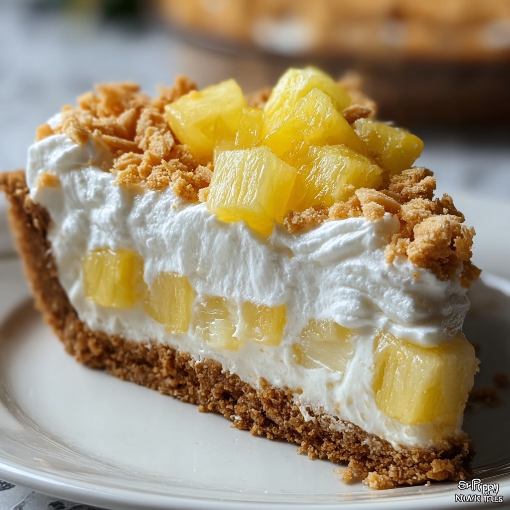 Tropical Pineapple Paradise Pie Recipe - Recipe Image