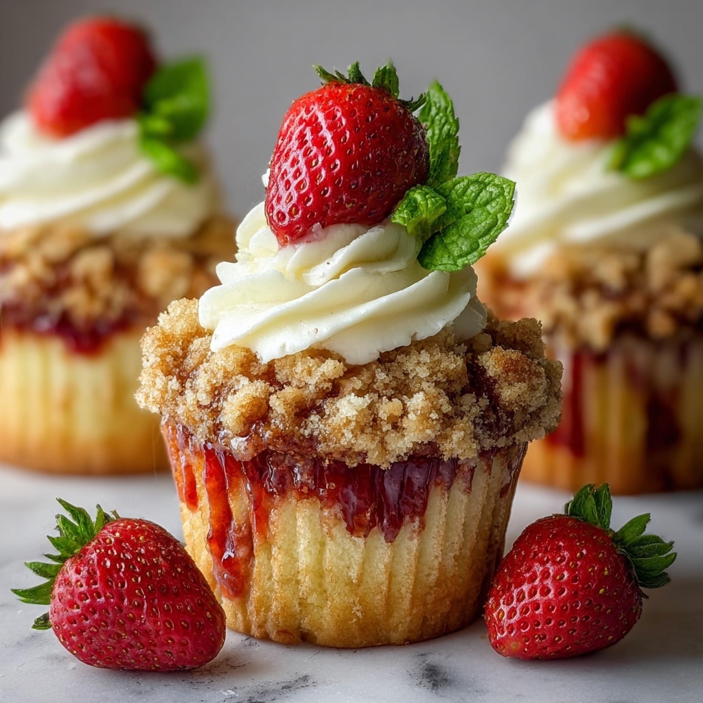 Strawberry Cream Cheese Muffins with Optional Streusel Topping Recipe - Recipe Image