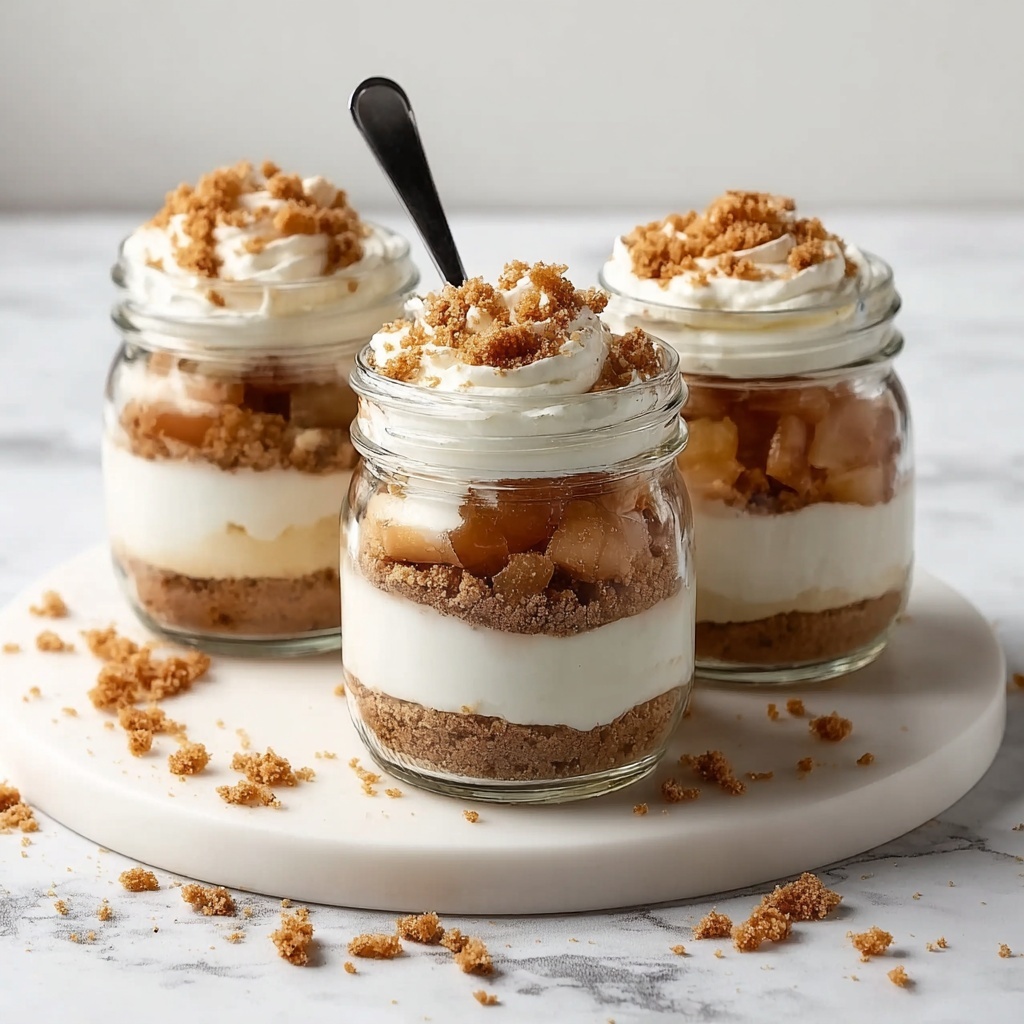 No-Bake Apple Cheesecake Jars Recipe - Recipe Image