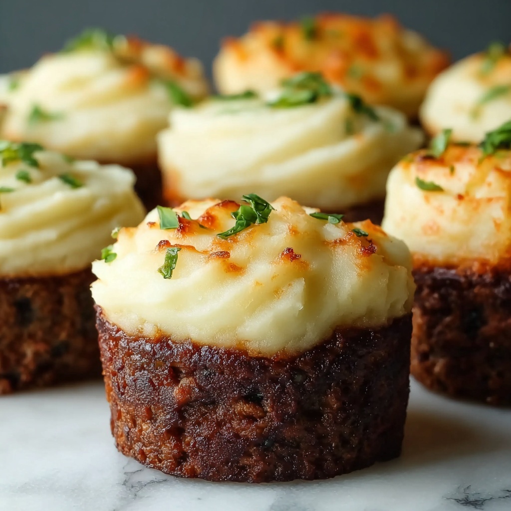 Meatloaf Cupcakes with Whipped Potato Topping Recipe - Recipe Image