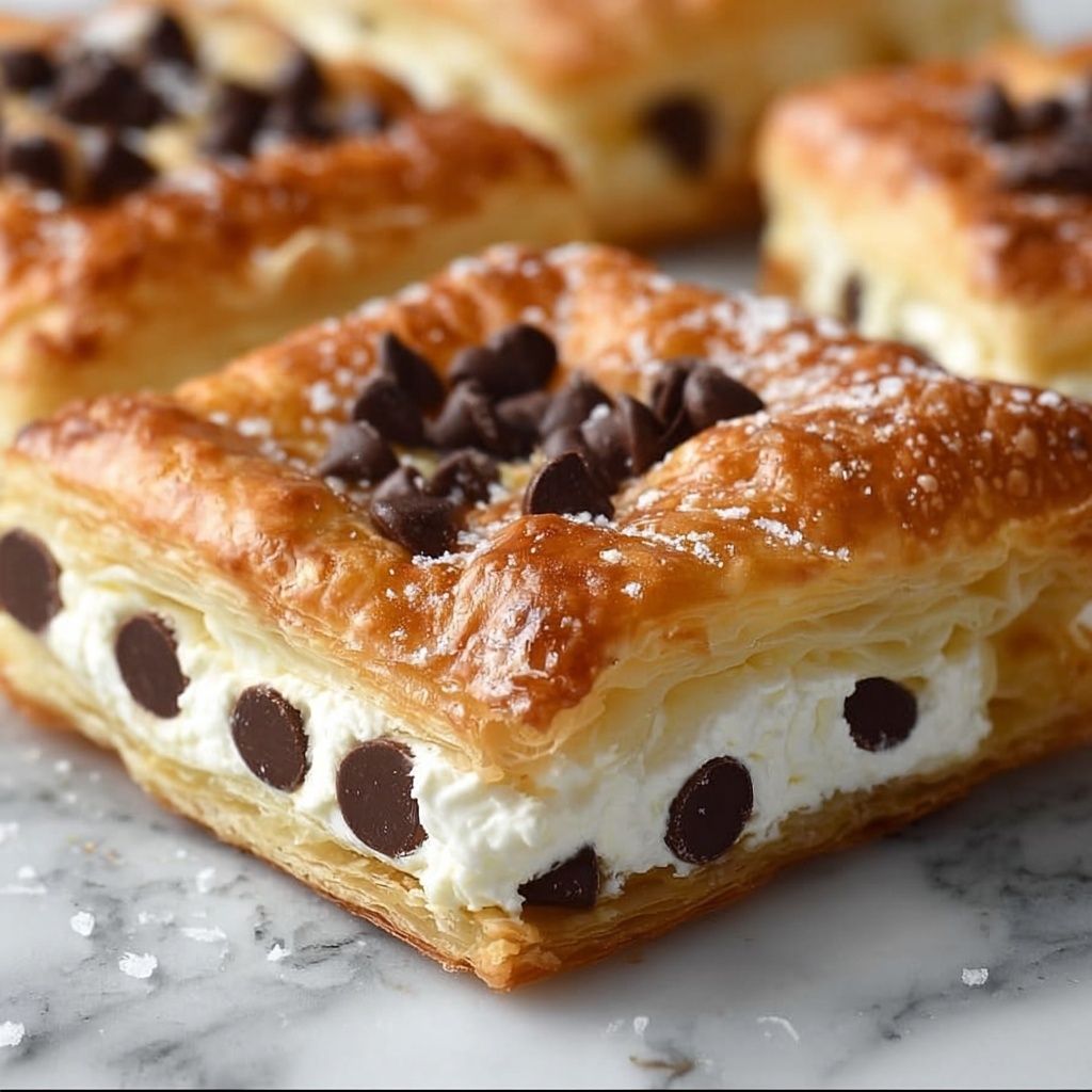Ricotta Chocolate Chip Pastry Squares Recipe - Recipe Image