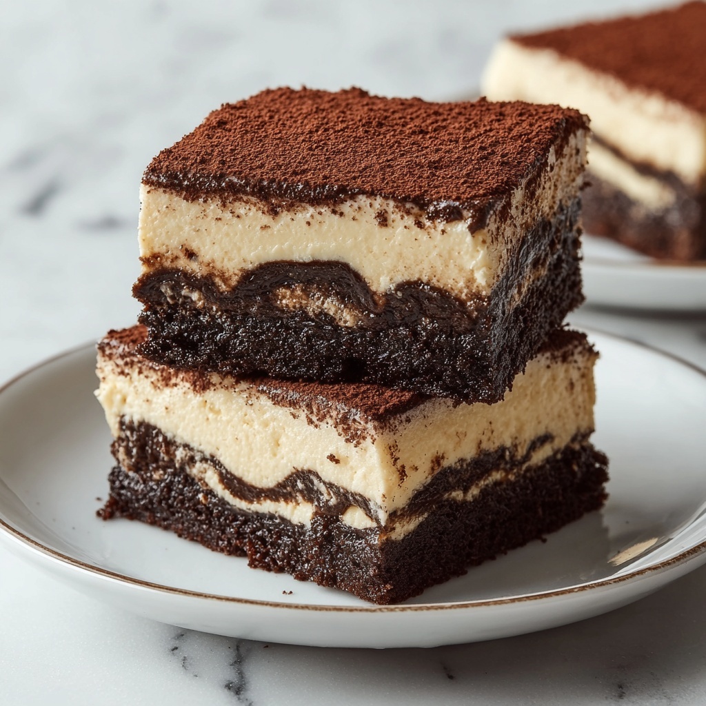 The Best Tiramisu Brownies Recipe - Recipe Image
