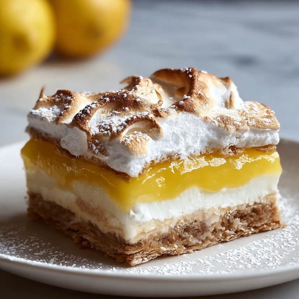 Zesty Lemon Meringue Pie Bars Recipe - Recipe Image