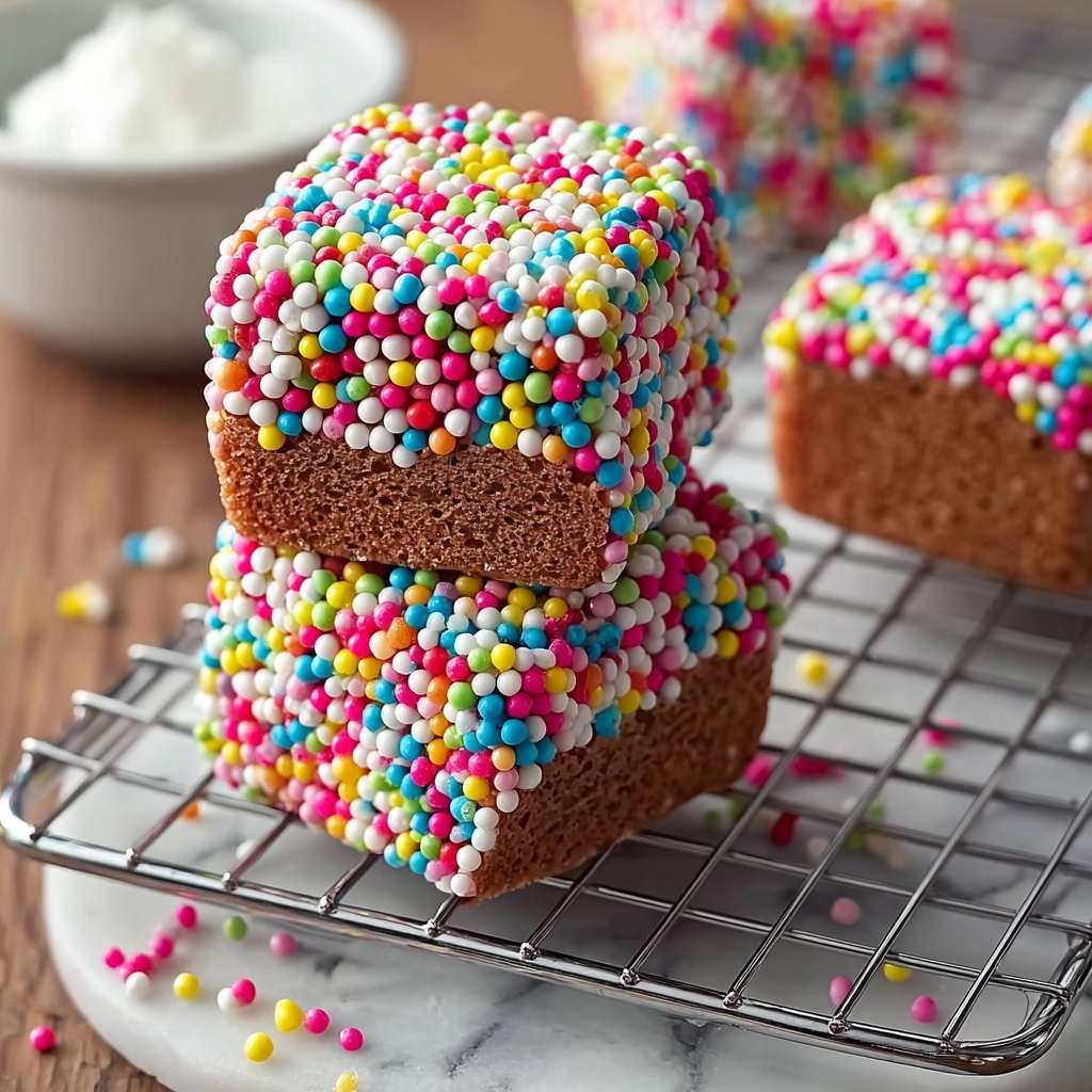 Fairy Bread Lamingtons Recipe - Recipe Image
