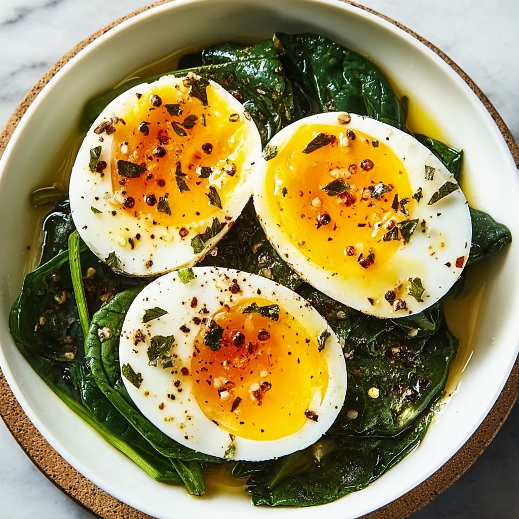 Hard-Boiled Egg and Spinach Breakfast Salad Recipe - Recipe Image