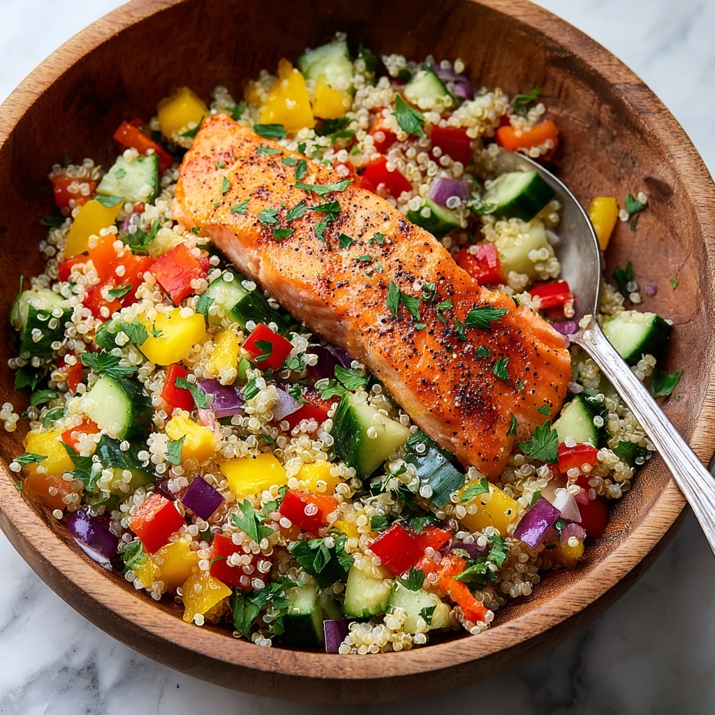 Greek Salmon Quinoa Salad Recipe - Recipe Image