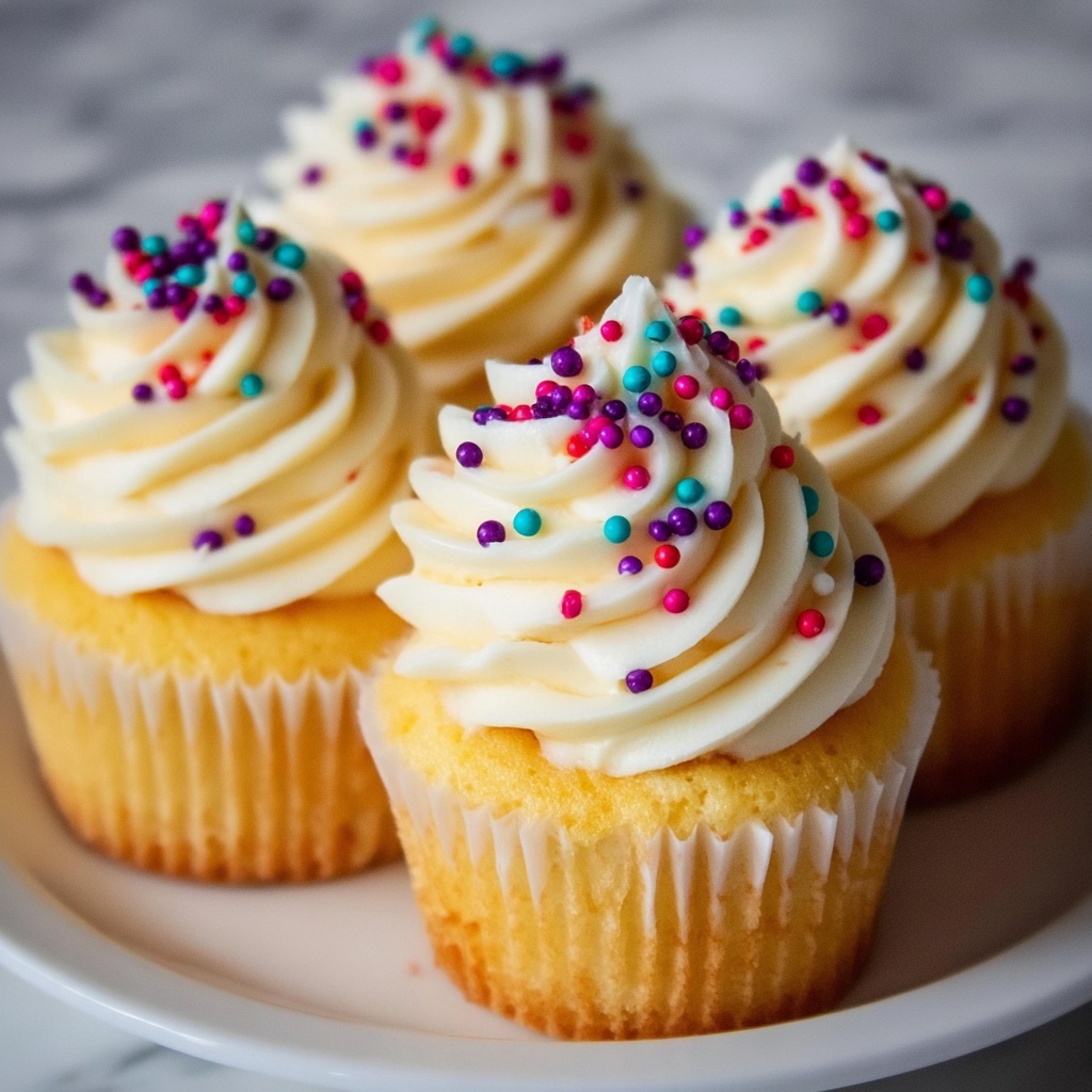 Homemade Classic Cupcakes with Vanilla Frosting Recipe - Recipe Image