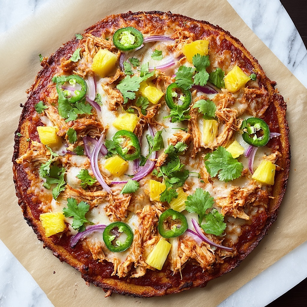 Pineapple Jalapeño BBQ Chicken Pizza Recipe - Recipe Image