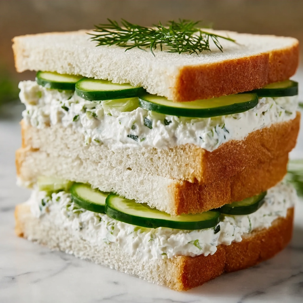 Creamy Cucumber Tea Sandwiches Recipe - Recipe Image