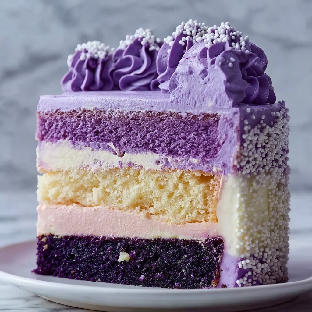 Purple Ombre Layer Cake Recipe - Recipe Image