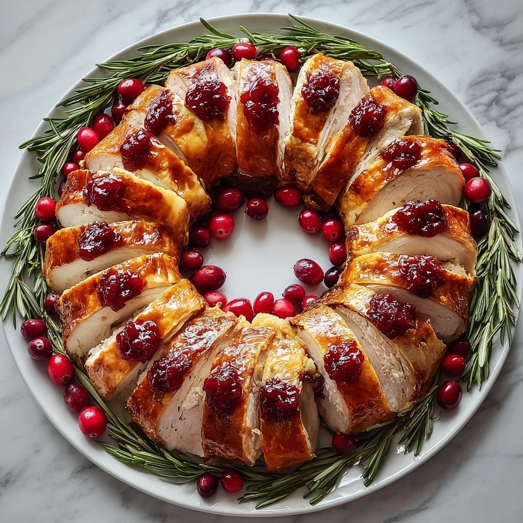 Turkey and Cranberry Wreath Recipe - Recipe Image