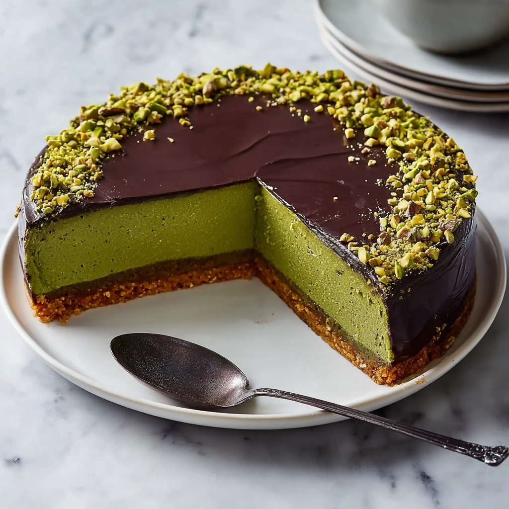 Flourless Pistachio Cake with Chocolate Ganache Recipe - Recipe Image