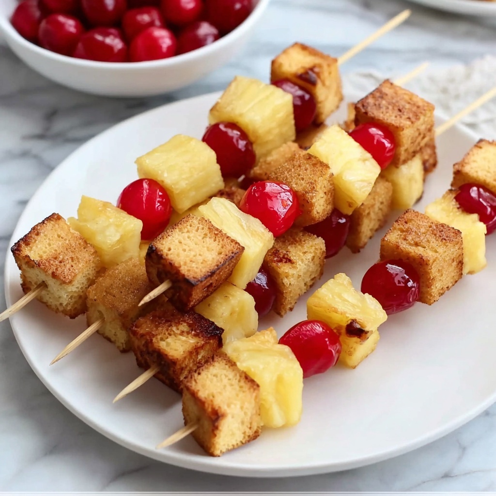 Pineapple Upside Down Cake Kabobs Recipe - Recipe Image