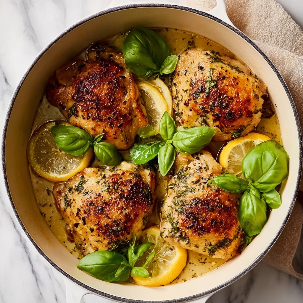 One-Pan Lemon Basil Chicken Recipe - Recipe Image