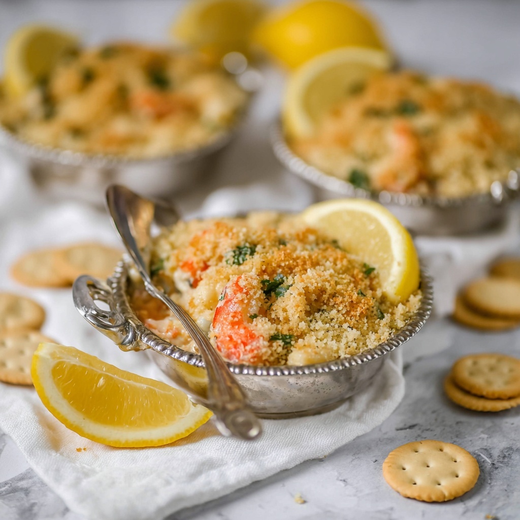 Lazy Lobster Casserole with Buttery Ritz Topping Recipe - Recipe Image