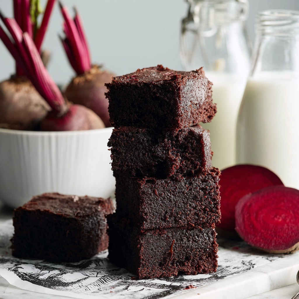 Fudgy Gluten-Free Vegan Beetroot Brownies Recipe - Recipe Image