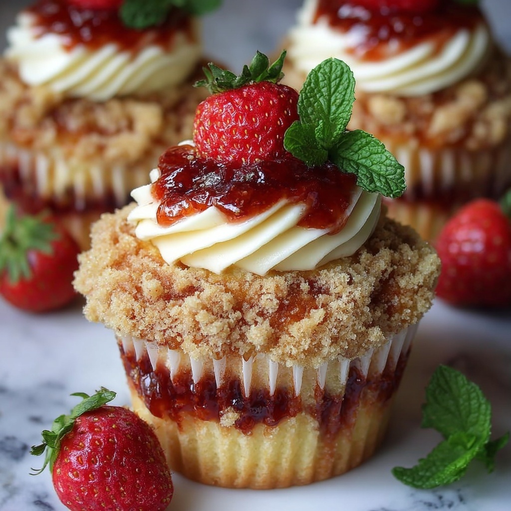 Strawberry Cream Cheese Muffins with Optional Streusel Topping Recipe - Recipe Image