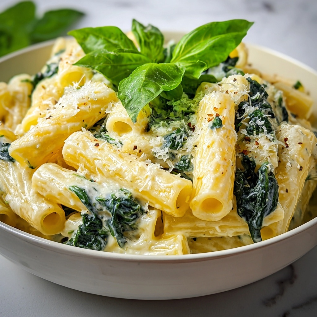 Lemon Ricotta Pasta with Spinach Recipe - Recipe Image
