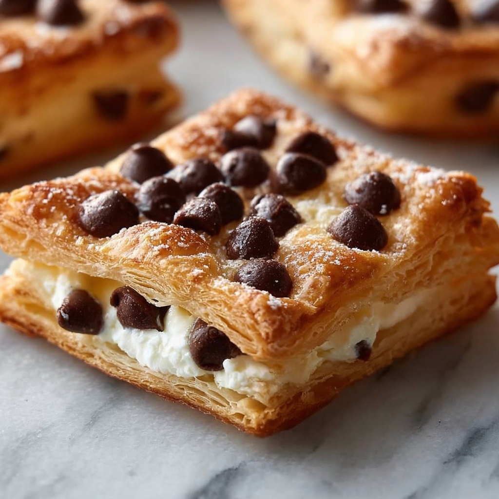 Ricotta Chocolate Chip Pastry Squares Recipe - Recipe Image