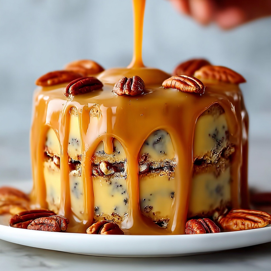 Banana Pecan Caramel Layer Cake Recipe - Recipe Image