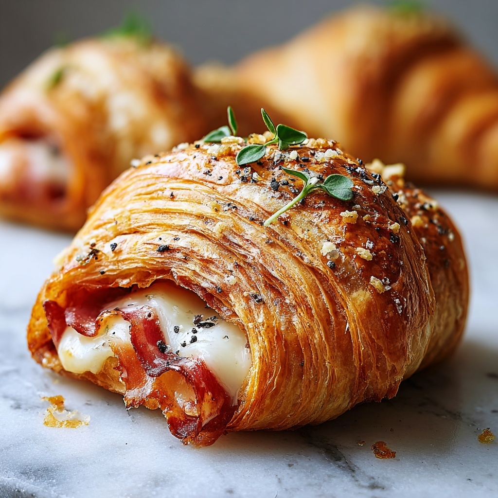 Mozzarella Pepperoni Croissant Rolls Recipe - Recipe Image