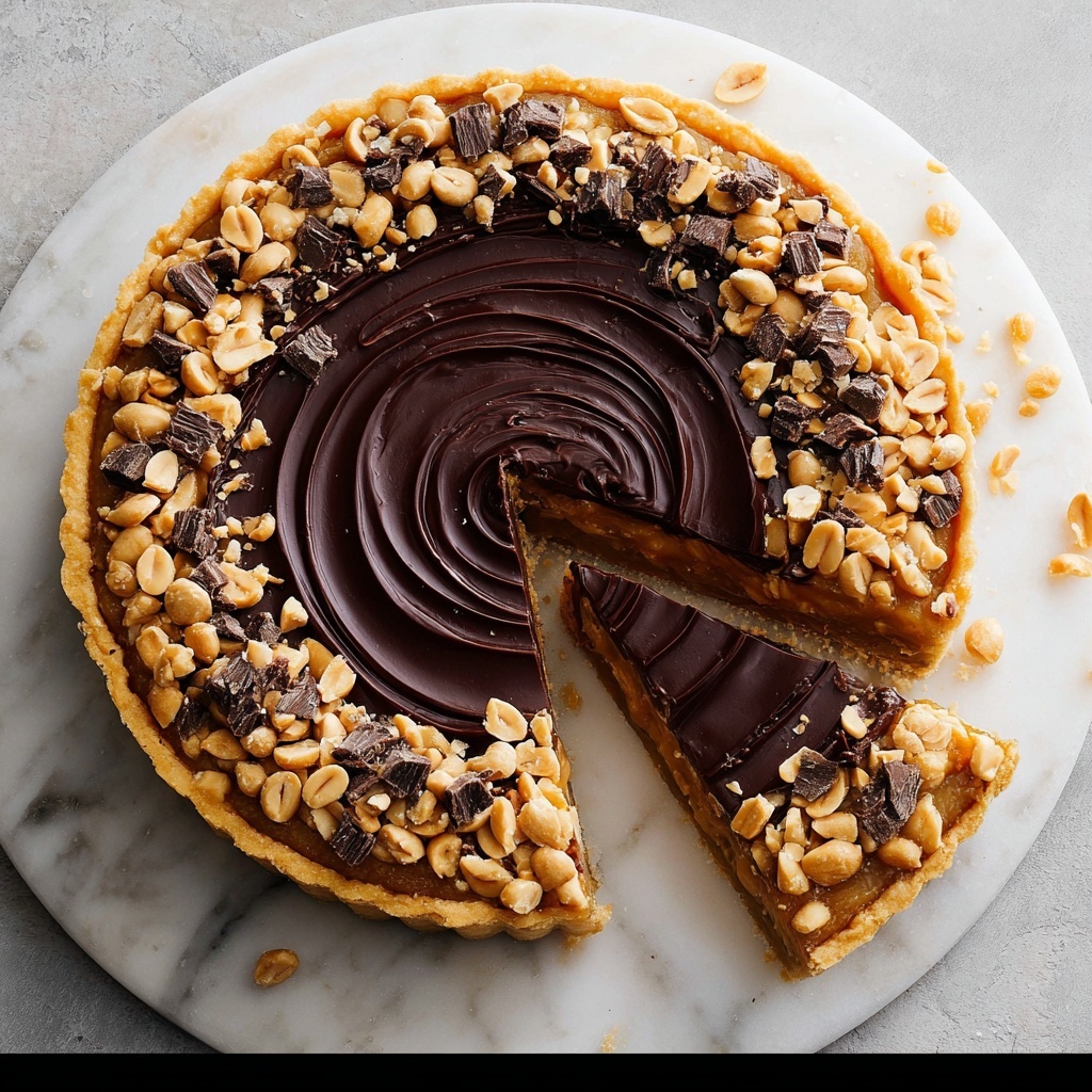 Vegan Snickers Tart (No Bake, Gluten-Free) Recipe - Recipe Image