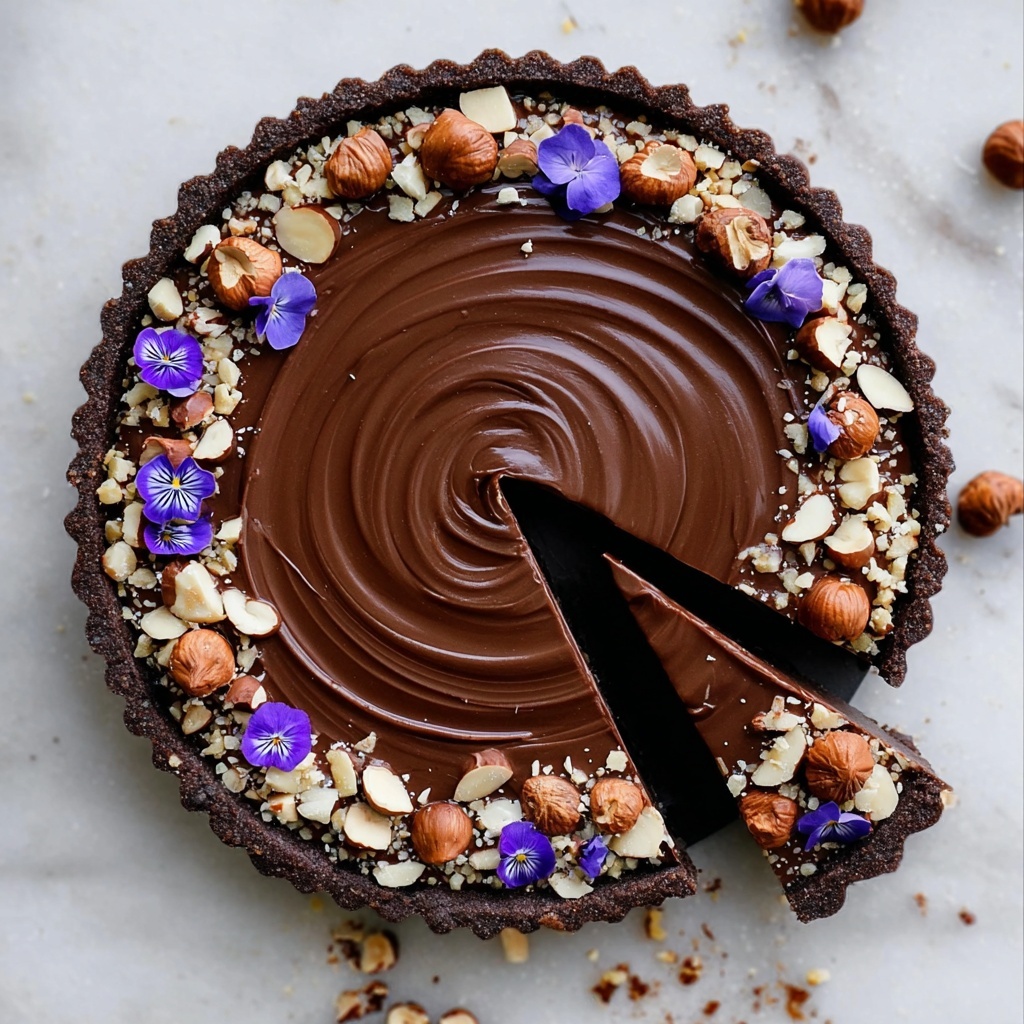 Chocolate Hazelnut Tart (Vegan) Recipe - Recipe Image