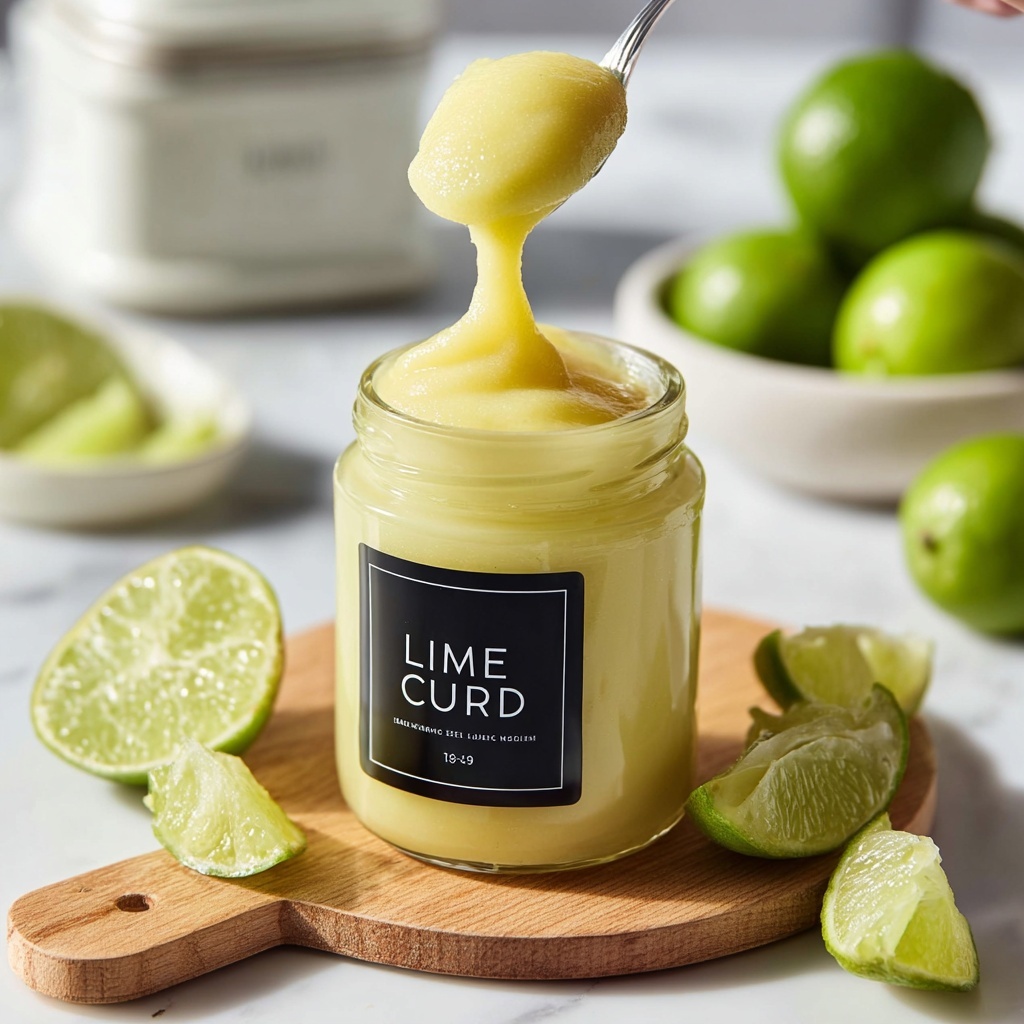 Easy Eggless Dairy-Free Lime Curd Recipe - Recipe Image