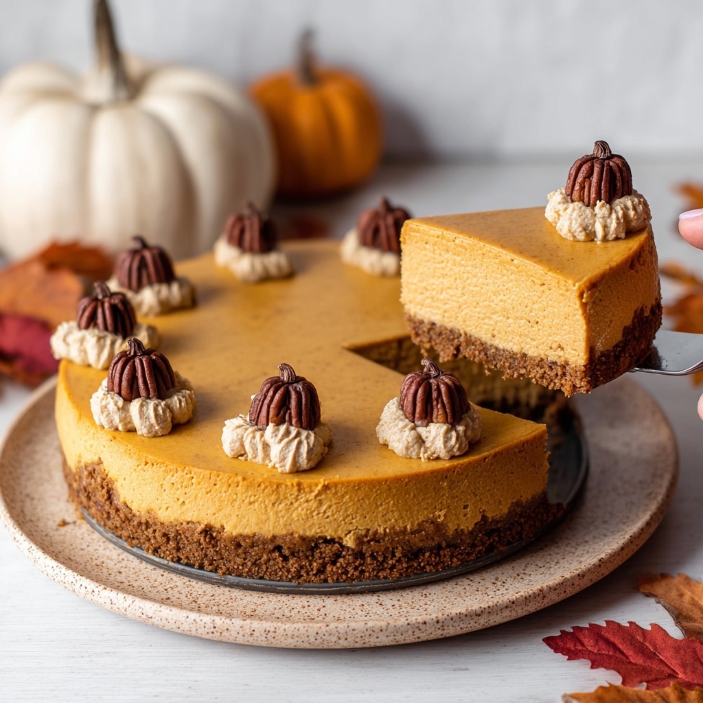 No Bake Vegan Pumpkin Cheesecake Recipe - Recipe Image