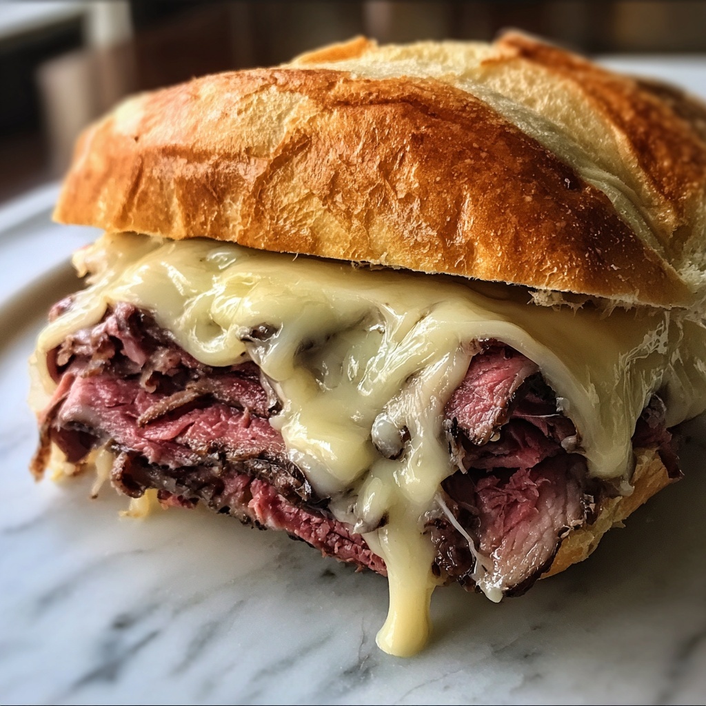 Game Day Garlic Steak and Cheese Sandwiches Recipe - Recipe Image