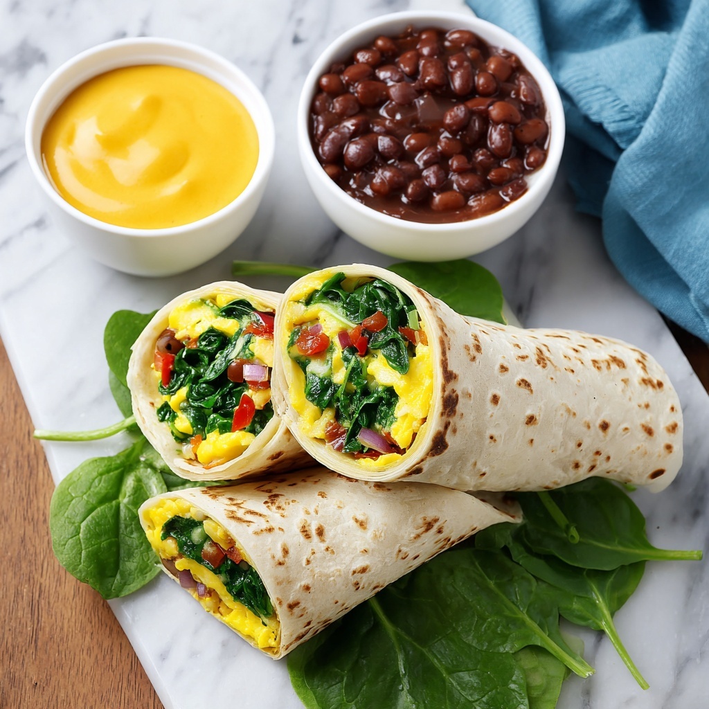 Egg and Spinach Breakfast Wrap Recipe - Recipe Image