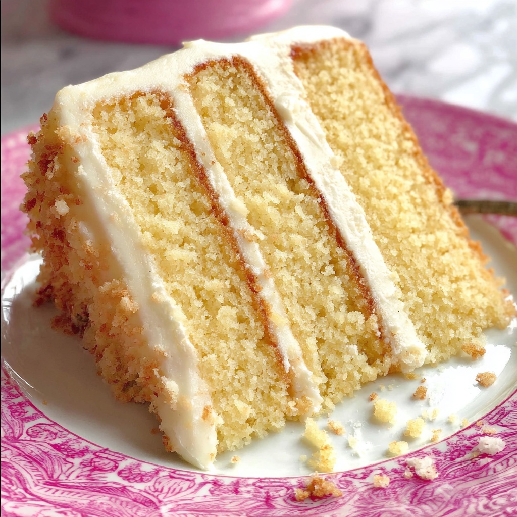 Vanilla Cake with Buttercream Frosting and Confetti Sprinkles Recipe - Recipe Image