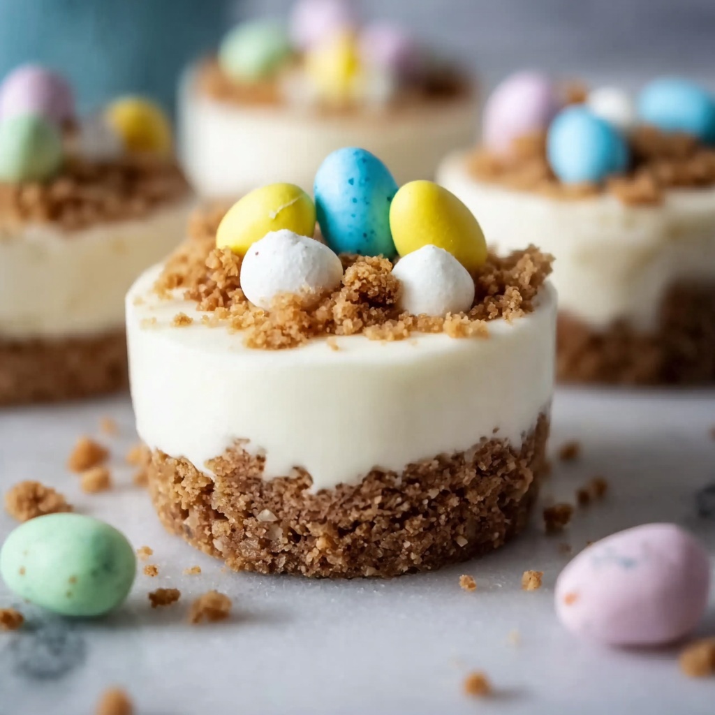 Easter No-Bake Mini Cheesecakes Recipe - Recipe Image