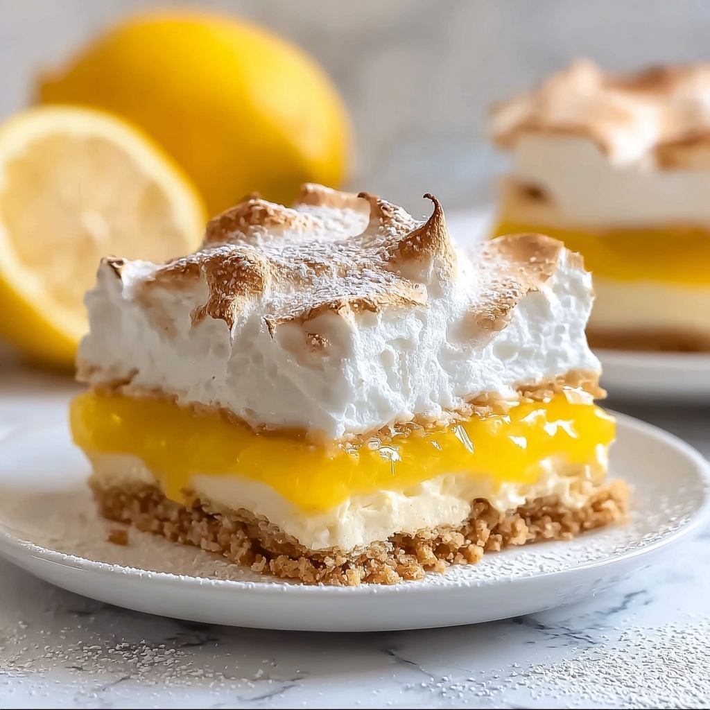 Zesty Lemon Meringue Pie Bars Recipe - Recipe Image