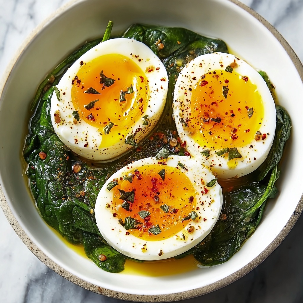 Hard-Boiled Egg and Spinach Breakfast Salad Recipe - Recipe Image