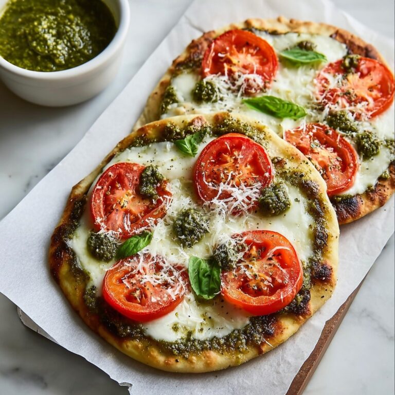 Pesto Flatbread Pizza Recipe