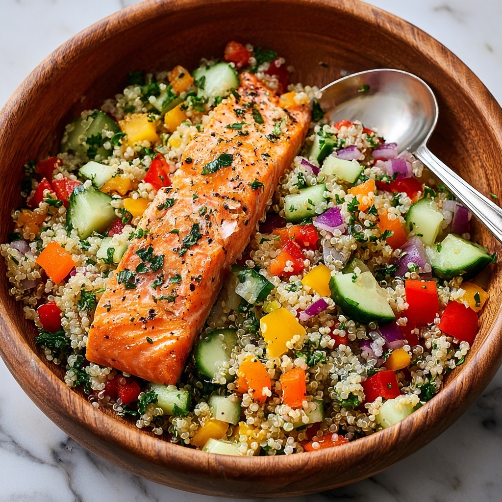 Greek Salmon Quinoa Salad Recipe - Recipe Image