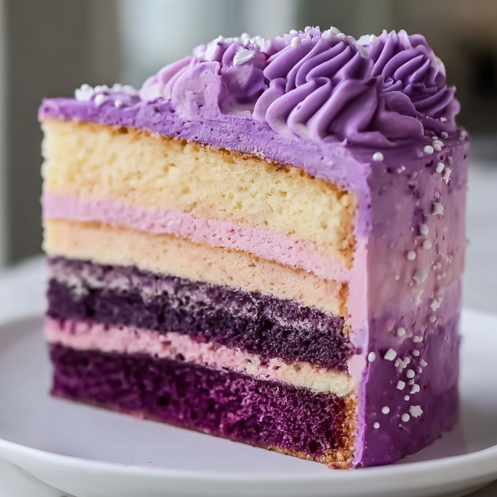 Purple Ombre Layer Cake Recipe - Recipe Image