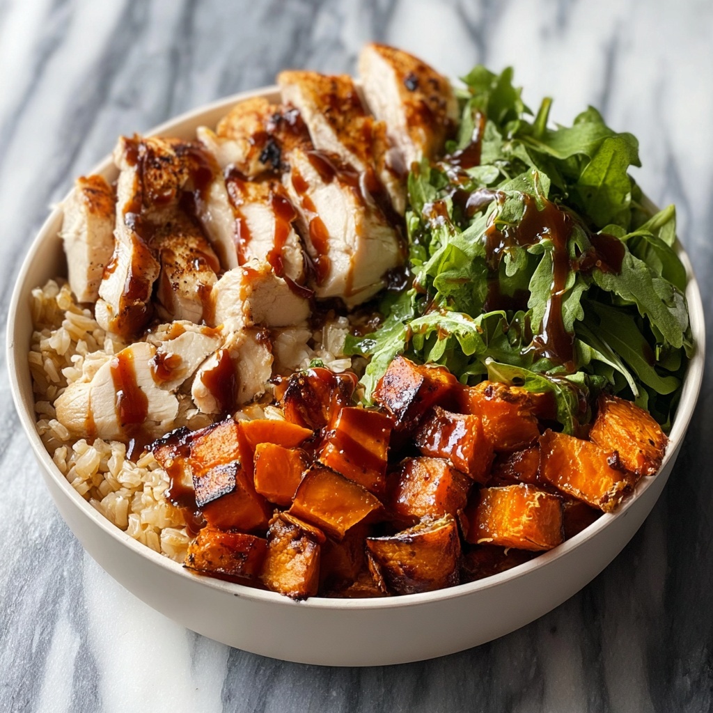 BBQ Chicken & Roasted Sweet Potato Bowls Recipe - Recipe Image