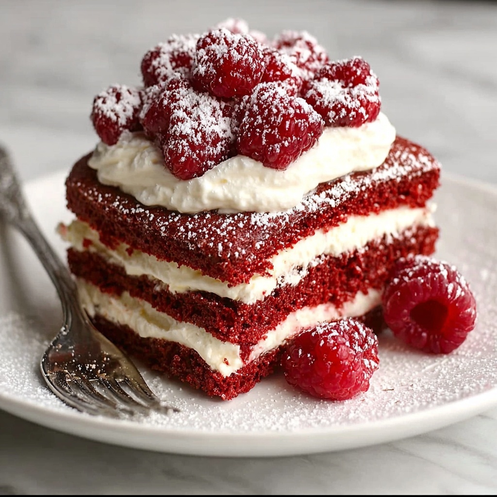 Red Velvet French Toast with Cream Cheese Drizzle Recipe - Recipe Image