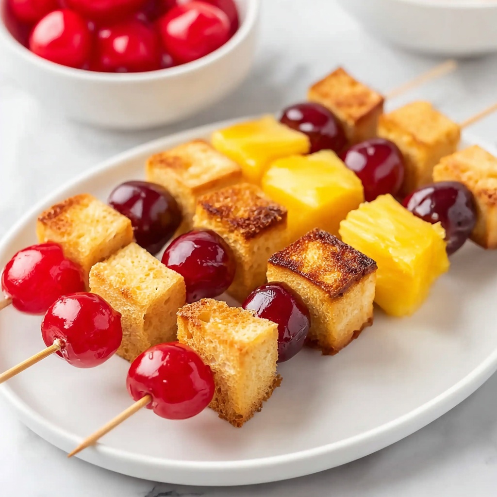 Pineapple Upside Down Cake Kabobs Recipe - Recipe Image