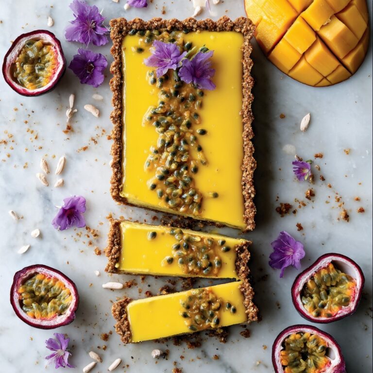 Vegan Mango Passionfruit Tart (No-Bake) Recipe