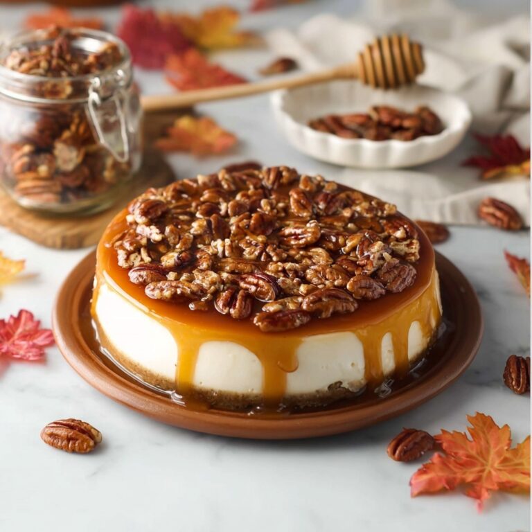 No Bake Vegan Caramel Pecan Cheesecake Recipe