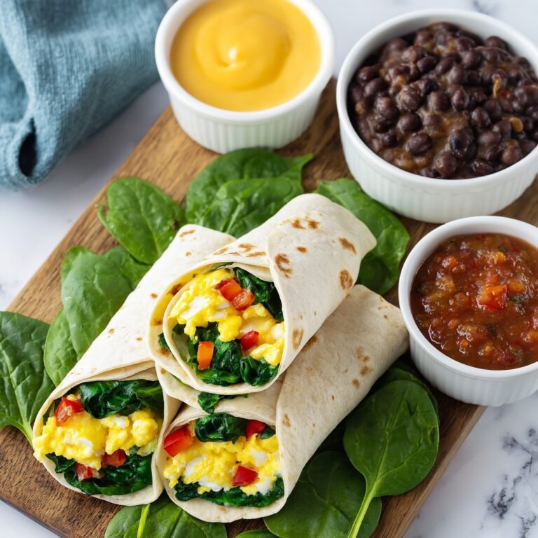 Egg and Spinach Breakfast Wrap Recipe