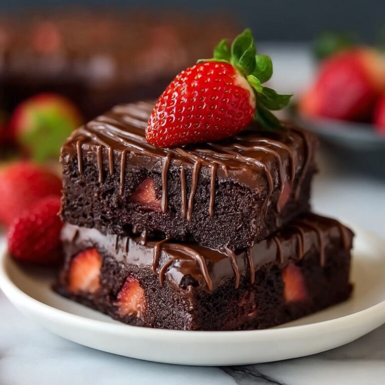 Chocolate-Dipped Strawberry Brownies Recipe