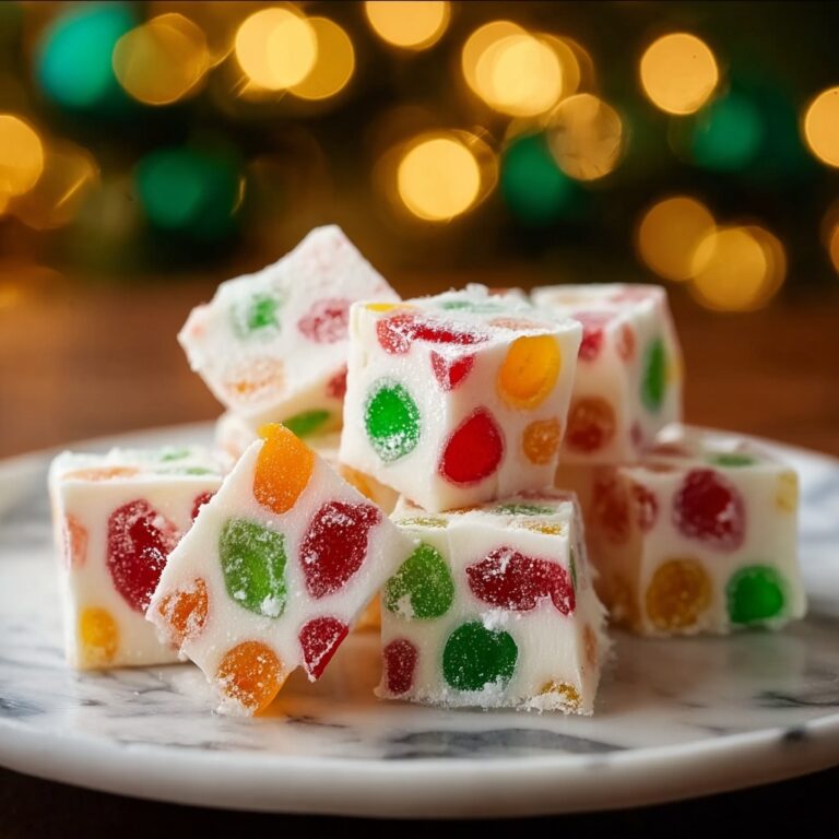 Easy Christmas Gumdrop Nougat Candy Recipe